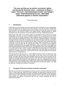The euro and the yen as anchor currencies