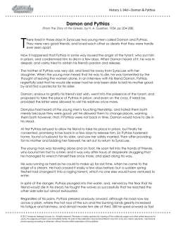 Damon and Pythias - Latter