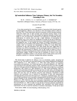 IgG-neutralized Influenza Virus Undergoes Primary, but Not