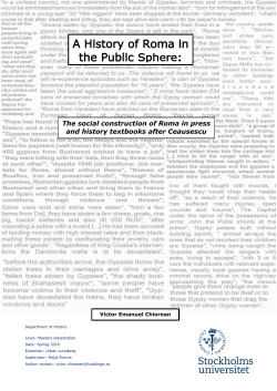 A History of Roma in the Public Sphere: The social construction of