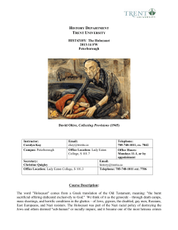The Holocaust - Trent University