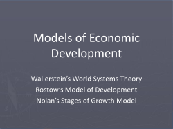 Models of Economic Development