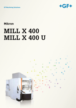 MILL X 400 MILL X 400 U - GF Machining Solutions