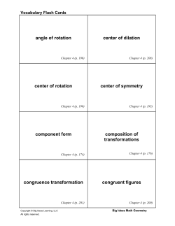 angle of rotation center of dilation center of rotation center of