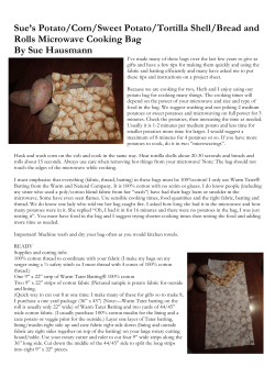 Sue`s Potato Bag Instructions