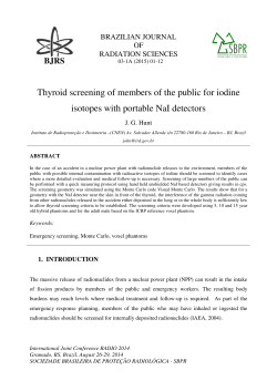 Thyroid screening of members of the public for iodine isotopes with