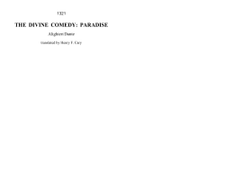the divine comedy: paradise