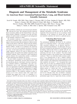 AHA/NHLBI Scientific Statement