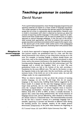 Teaching grammar in context David Nunan