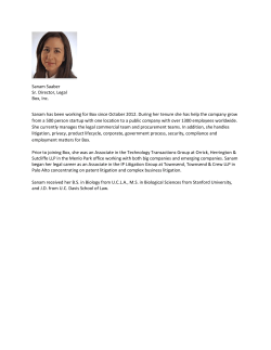 Sanam Saaber Sr. Director, Legal Box, Inc. Sanam has been