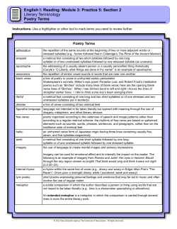 English I: Reading: Module 3: Practice 5 - ontrack