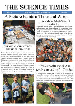 the science times - Newton Primary School