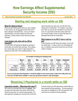 SSI and 3 Paycheck Months: - Goodwill