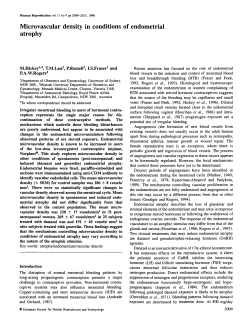 Microvascular density in conditions of