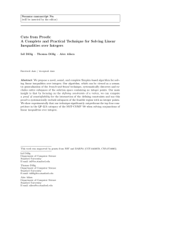 Cuts from Proofs: A Complete and Practical Technique for Solving