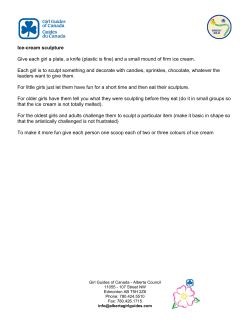 Ice-cream sculpture Give each girl a plate, a knife (plastic is fine