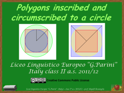 Polygons inscribed and circumscribed to a circle