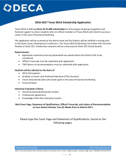 Texas DECA Scholarship Application