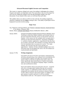 Advanced Placement English Literature and Composition