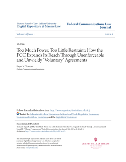 Too Much Power, Too Little Restraint: How the FCC Expands Its