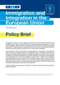 Immigration and Integration in the European Union