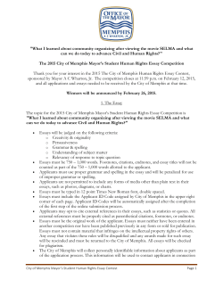 essay submission information, competition rules and more details.