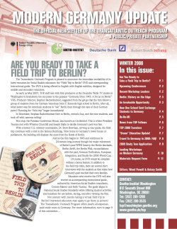 the official newsletter of the transatlantic - Goethe