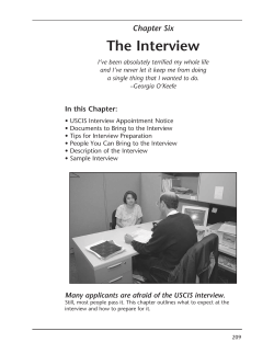 Chapter Six The Interview