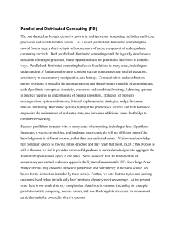 Parallel and Distributed Computing (PD)