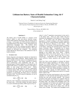 Lithium-ion Battery State of Health Estimation Using