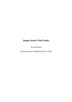 Doppler Radar Wind Profiles