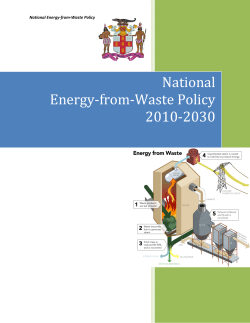 Energy-From-Waste Policy - Ministry of Science Energy