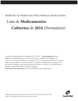 Lista de Medicamentos Cubiertos de 2016 (Formulario)