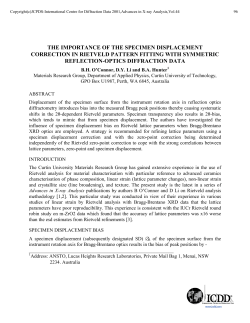the importance of the specimen displacement correction in