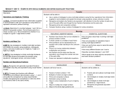 GRADE 4 UNIT 2 &ndash; COMPUTE WITH WHOLE NUMBERS AND