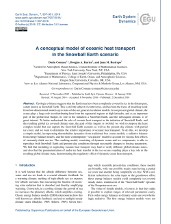 A conceptual model of oceanic heat transport in the Snowball Earth