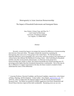 Heterogeneity in Asian American Homeownership