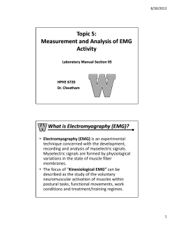 Topic 5: Measurement and Analysis of EMG Activity Topic 5