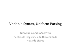 Variable Syntax, Uniform Parsing