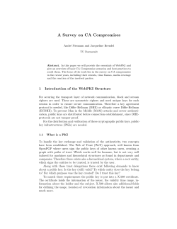 A Survey on CA Compromises - CDC