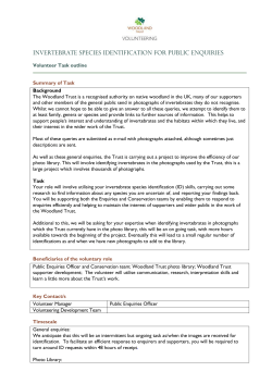 invertebrate species identification for public
