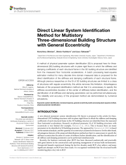 Direct Linear System Identification Method for Multistory Three