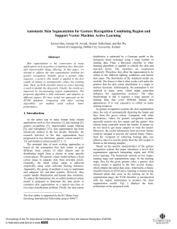 Automatic Skin Segmentation for Gesture Recognition Combining