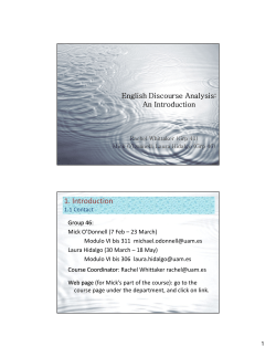 Introduction to Discourse Analysis