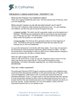 frequently asked questions - property tax