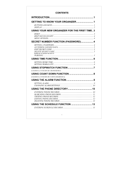 Royal Excelsior 2 PDA Instruction Manual