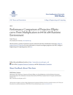 Performance Comparison of Projective Elliptic-curve