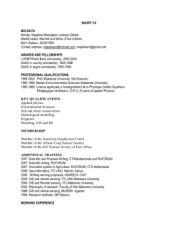 SHORT CV BIO-DATA Names: Majaliwa Mwanjalolo Jackson