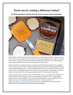 5 will be donated to Cookies for Kids` Cancer in honor