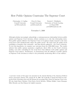 How Public Opinion Constrains The Supreme Court